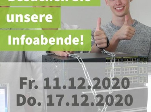 Informatik-Abteilung: neue  Online-Infoabende - 11. und 17. 12.!