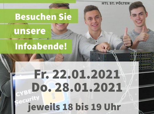 Informatik-Abteilung - Online-Infoabende: 22. und 28. Jänner 2021!