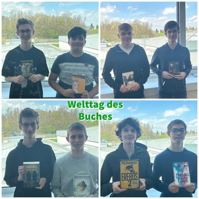 Schüler mit Lieblingsbücher