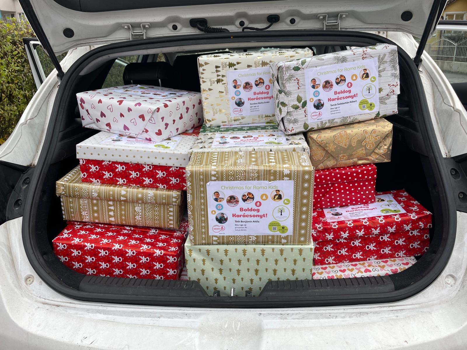 Geschenke bereit für die Abfahrt